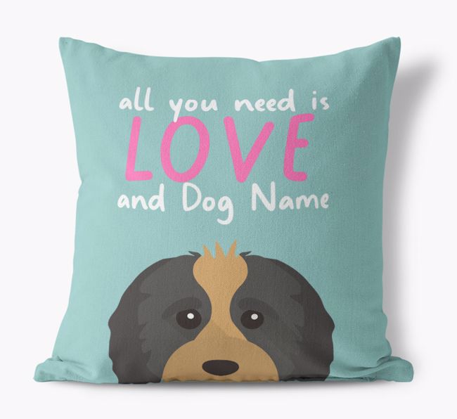 All You Need Is Love: Personalised {breedFullName} Canvas Cushion